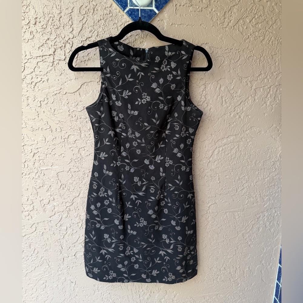 City Triangles Black Floral Sheath Dress